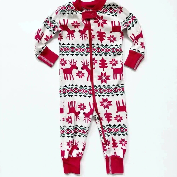 Hanna Andersson Deer Baby Zip Sleeper In Organic Cotton - Picture 1 of 7
